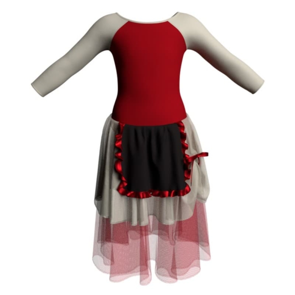 costume balletto maniche lunghe con inserto yuc205