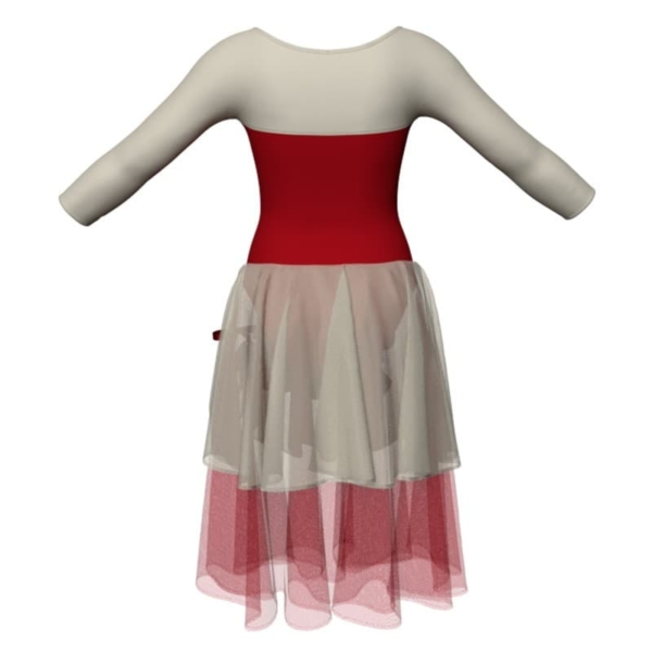 costume balletto maniche lunghe con inserto yuc2051