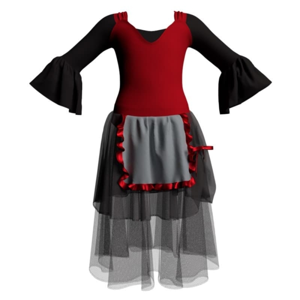 costume balletto maniche lunghe con inserto yuc2508