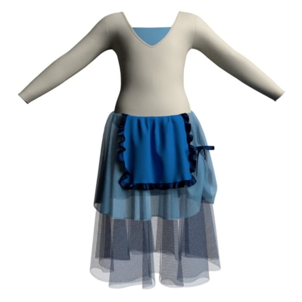 costume balletto maniche lunghe con inserto yuc2532