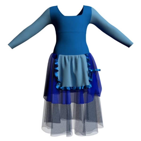 costume balletto maniche lunghe con inserto yuc2537t2