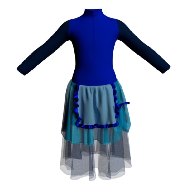 costume balletto maniche lunghe con inserto yuc3095t