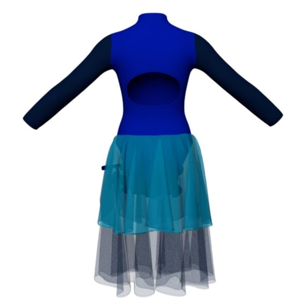 costume balletto maniche lunghe con inserto yuc3095t1