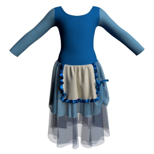 costume balletto maniche lunghe con inserto yuc405t2