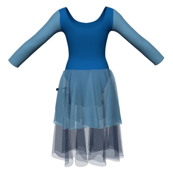 costume balletto maniche lunghe con inserto yuc405t3