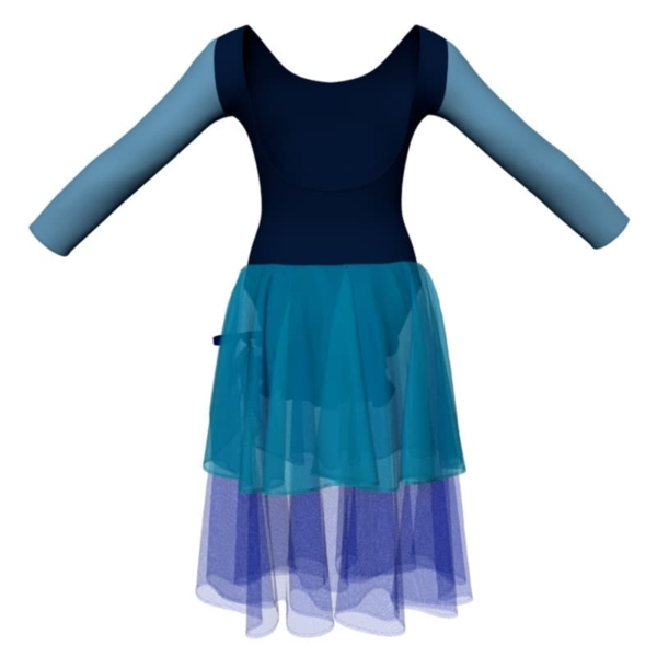 costume balletto maniche lunghe con inserto yuc411t2