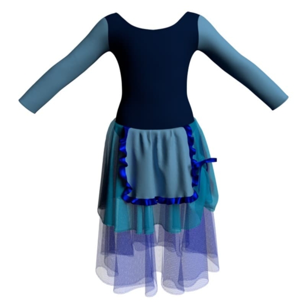 costume balletto maniche lunghe con inserto yuc411t3