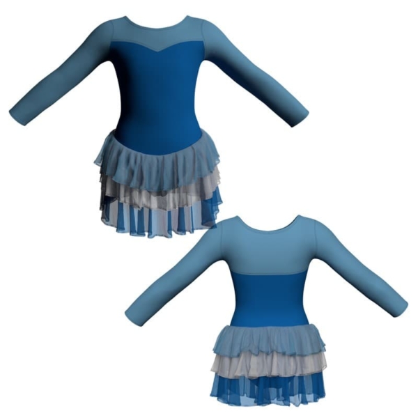 costume balletto maniche lunghe con inserto yuh1019