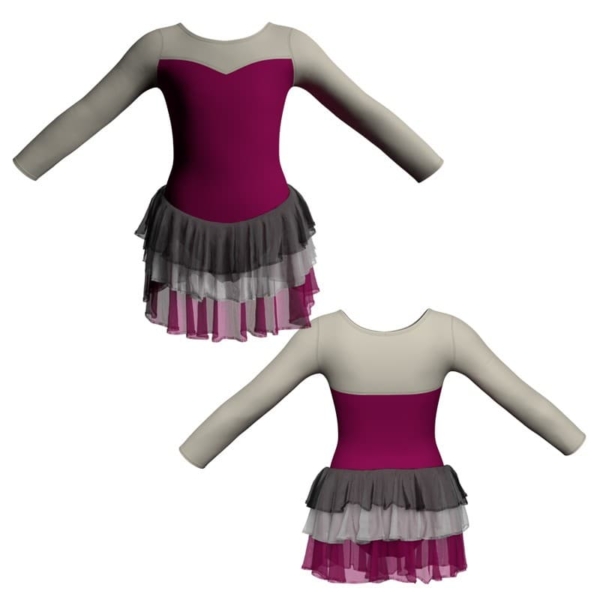 costume balletto maniche lunghe con inserto yuh10191