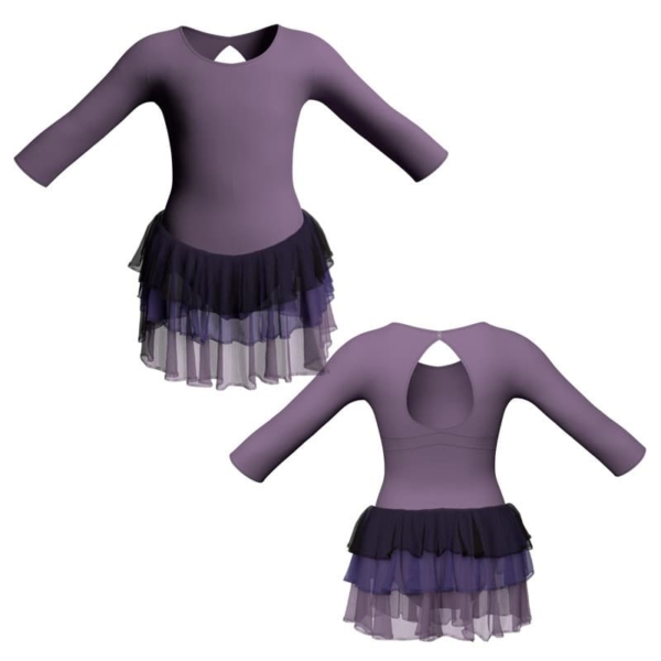 costume balletto maniche lunghe con inserto yuh102