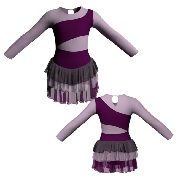 costume balletto maniche lunghe con inserto yuh108