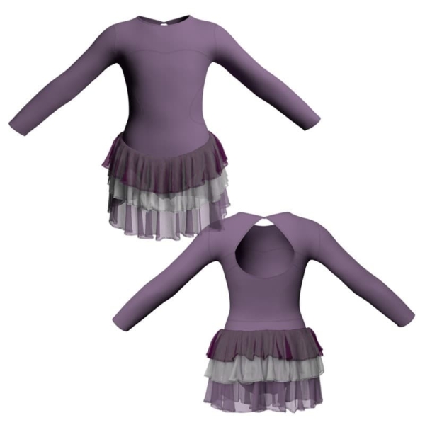 costume balletto maniche lunghe con inserto yuh110