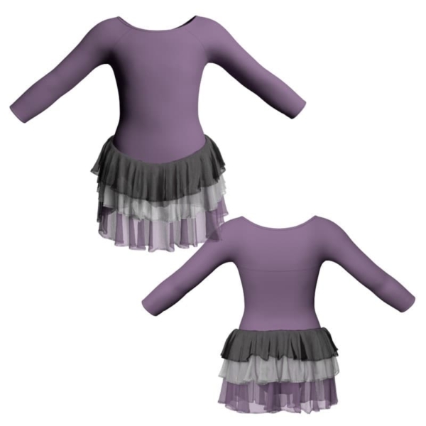 costume balletto maniche lunghe con inserto yuh205