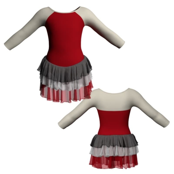 costume balletto maniche lunghe con inserto yuh2051