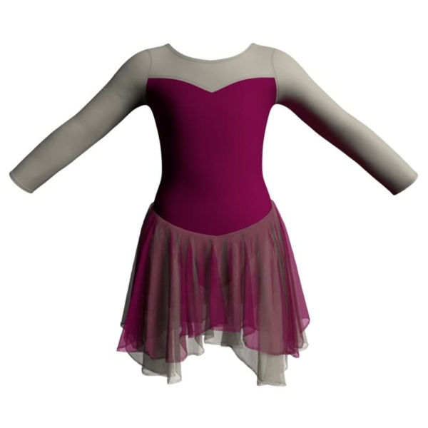 costume balletto maniche lunghe con inserto yuk1019