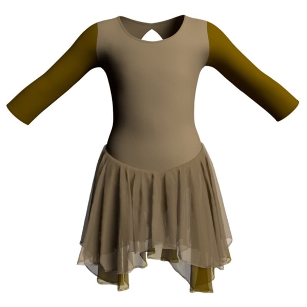 costume balletto maniche lunghe con inserto yuk102