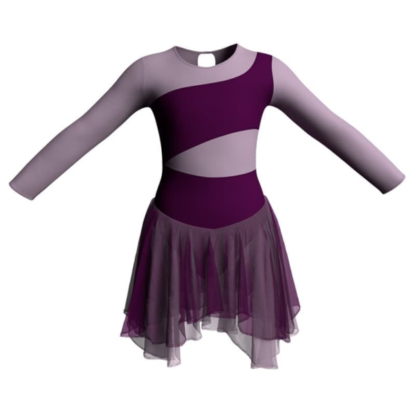 costume balletto maniche lunghe con inserto yuk1082