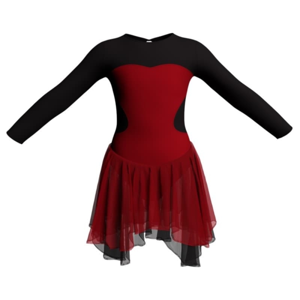 costume balletto maniche lunghe con inserto yuk110