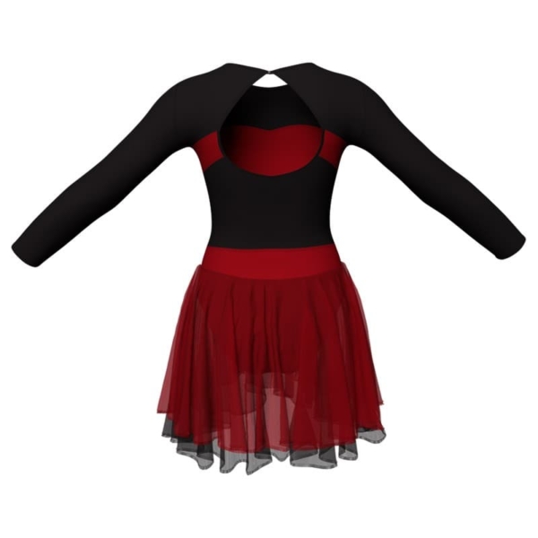 costume balletto maniche lunghe con inserto yuk1101