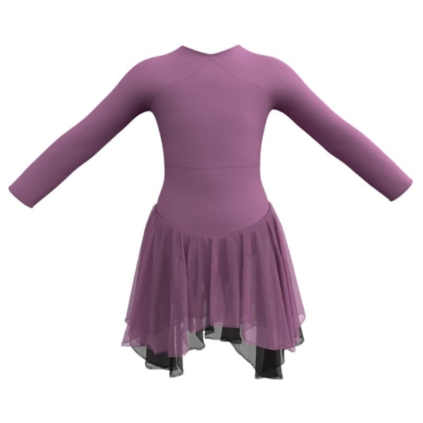 costume balletto maniche lunghe con inserto yuk113