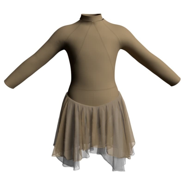 costume balletto maniche lunghe con inserto yuk119