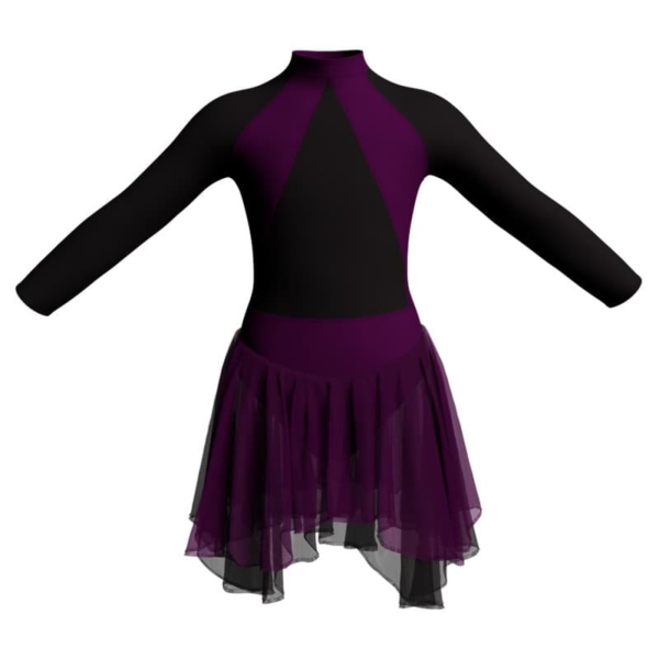 costume balletto maniche lunghe con inserto yuk1192