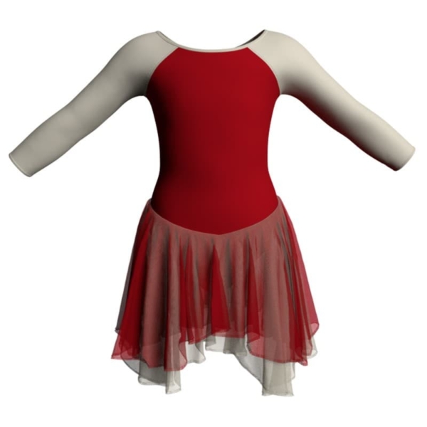 costume balletto maniche lunghe con inserto yuk205