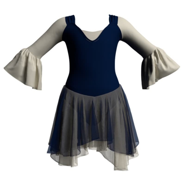 costume balletto maniche lunghe con inserto yuk25082