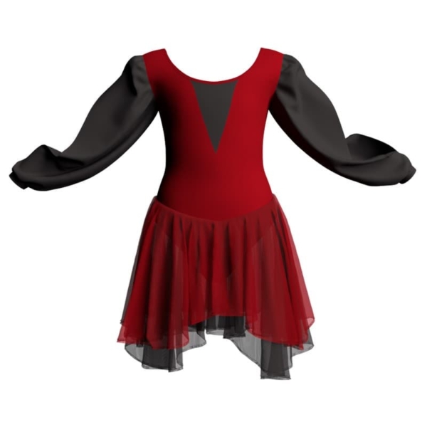 costume balletto maniche lunghe con inserto yuk2633