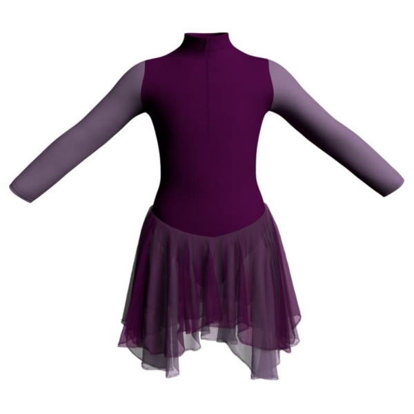 costume balletto maniche lunghe con inserto yuk3095t2