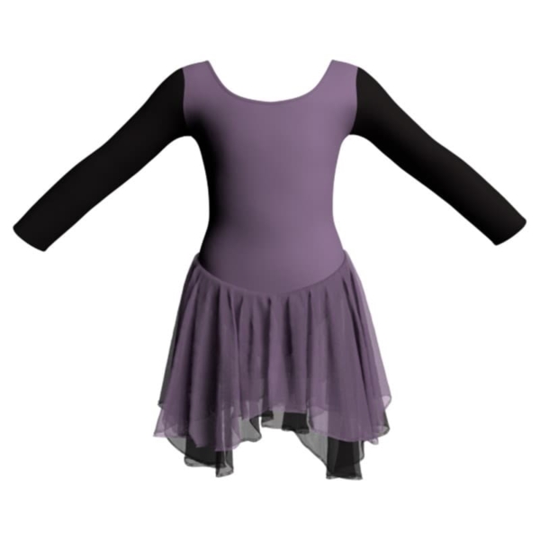 costume balletto maniche lunghe con inserto yuk405t