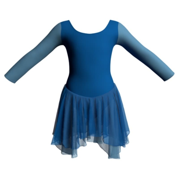 costume balletto maniche lunghe con inserto yuk405t2