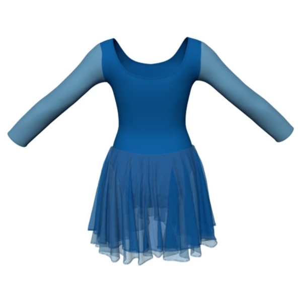 costume balletto maniche lunghe con inserto yuk405t3