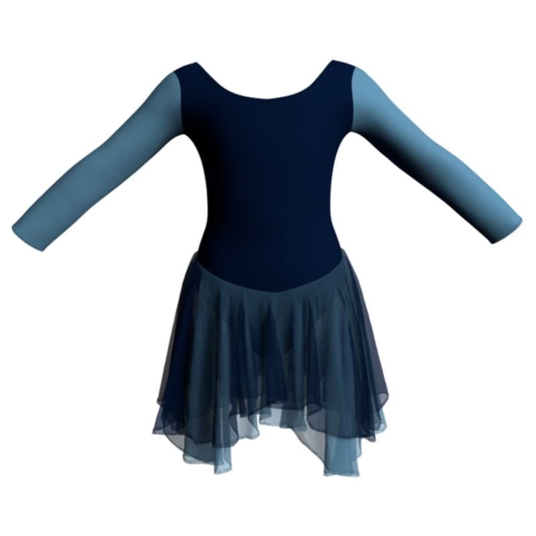 costume balletto maniche lunghe con inserto yuk411t