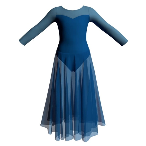 costume balletto maniche lunghe con inserto yul1019