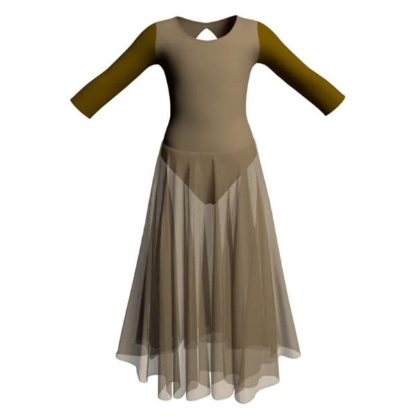 costume balletto maniche lunghe con inserto yul1022