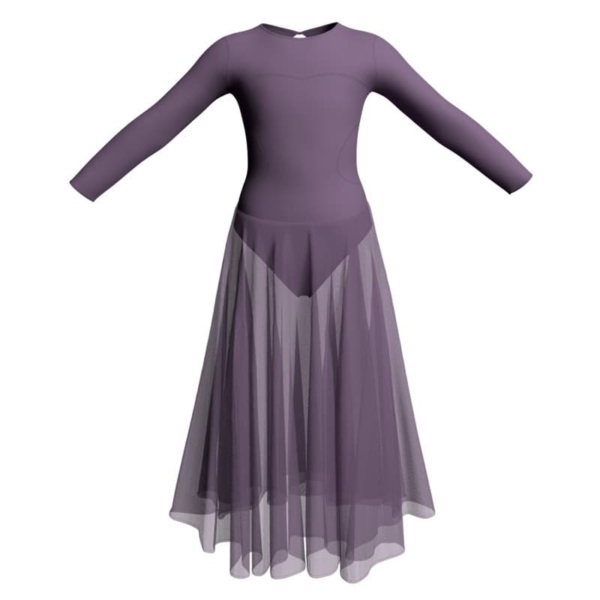 costume balletto maniche lunghe con inserto yul1102