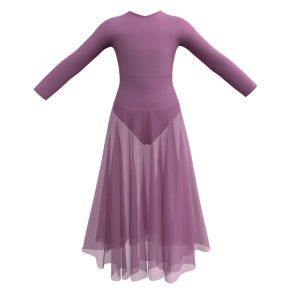 costume balletto maniche lunghe con inserto yul113