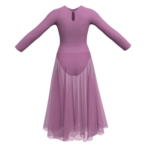 costume balletto maniche lunghe con inserto yul1131