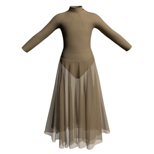 costume balletto maniche lunghe con inserto yul119