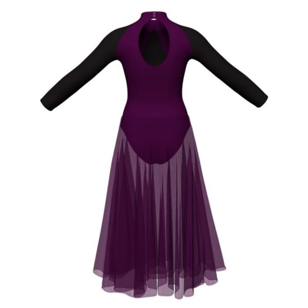 costume balletto maniche lunghe con inserto yul1193