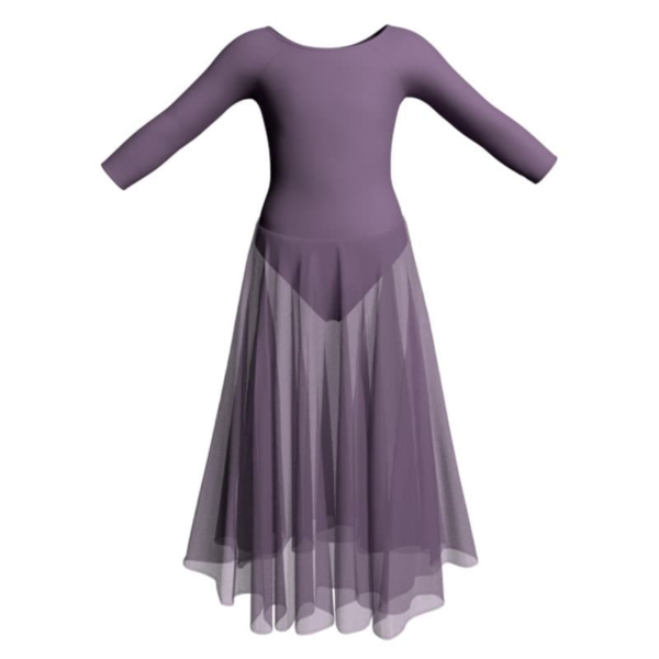 costume balletto maniche lunghe con inserto yul205