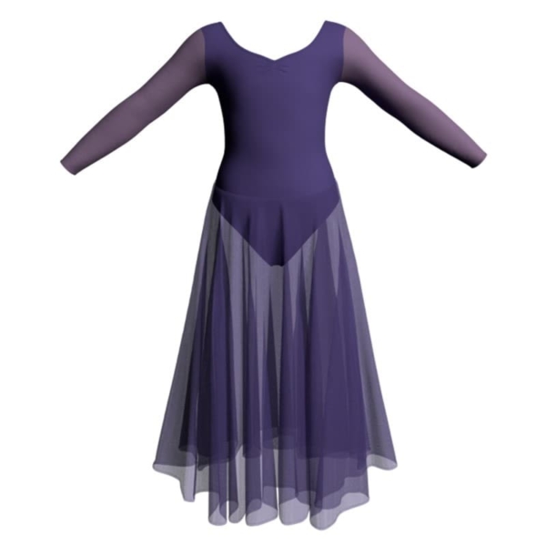 costume balletto maniche lunghe con inserto yul3004t2