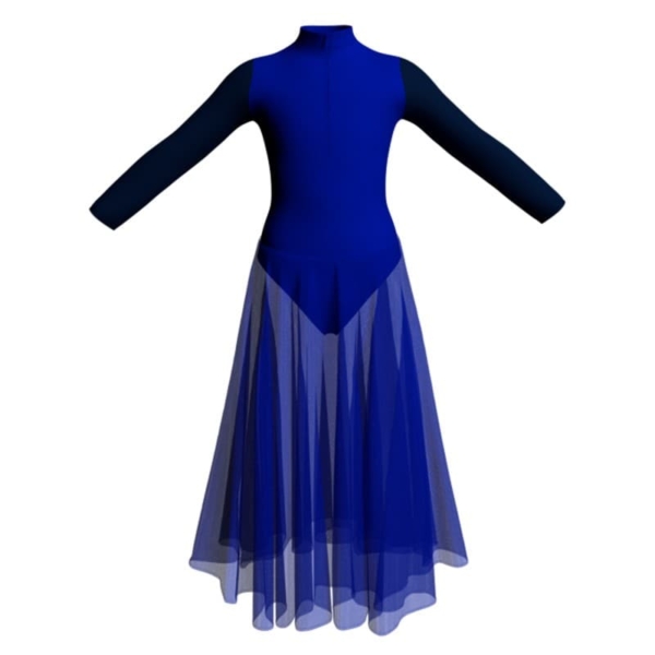 costume balletto maniche lunghe con inserto yul3095t