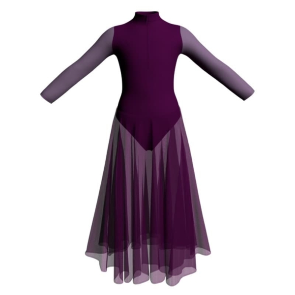 costume balletto maniche lunghe con inserto yul3095t2