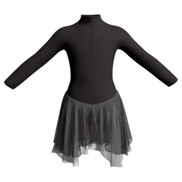 costume balletto maniche lunghe con zip yuk3095