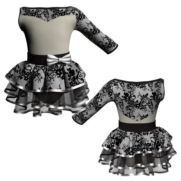 costume balletto monospalla con inserto belen pro ves105sst111