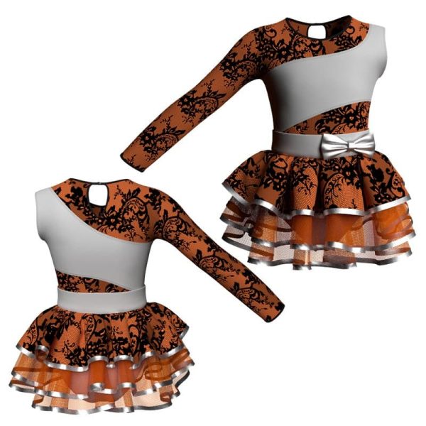 costume balletto monospalla con inserto belen pro ves108ss