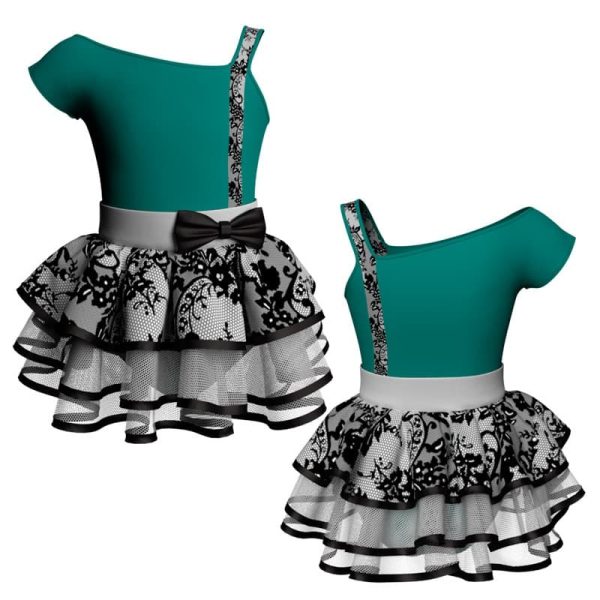 costume balletto monospalla con inserto belen pro ves217