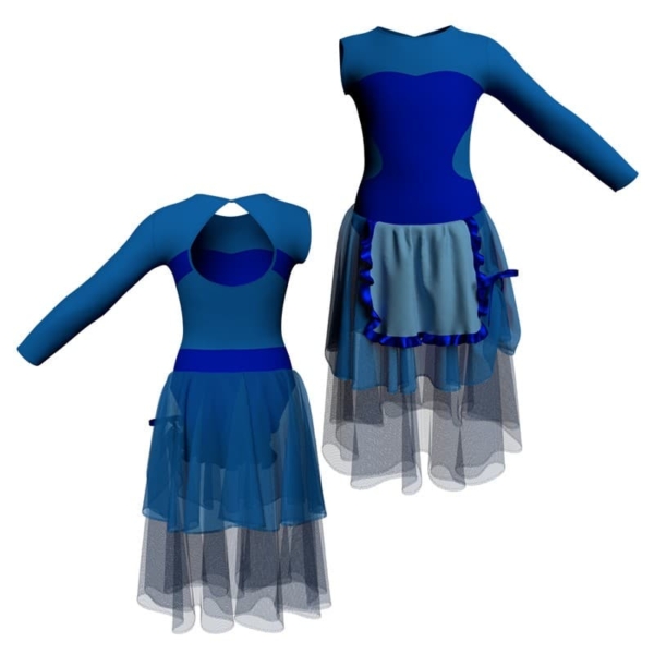 costume balletto monospalla con inserto yuc110sst